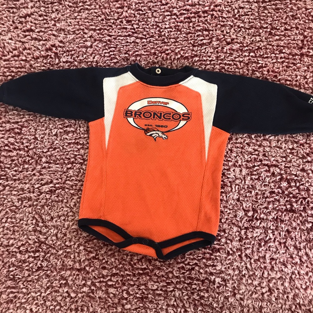 Denver Broncos 16m baby body suit .